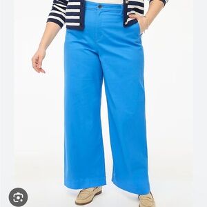 J. Crew Wide-leg chino pant in blue size 8T NWT